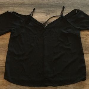 Charlotte Russe 1X Black Long sleeved blouse